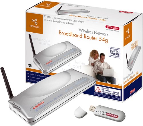 Festplatten: Sitecom WL-557 Wireless LAN Netzwerk Router 54Mbit und Network USB Netzwerkkarte Bundle