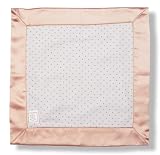 SwaddleDesigns Baby Lovie- Polka Dot Flannel with Orange Satin