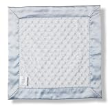 SwaddleDesigns Baby Lovie - Plush Dots with Pastel Blue Satin