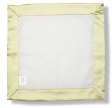 SwaddleDesigns Baby Lovie - Polka Dot Flannel with Pastel Yellow Satin