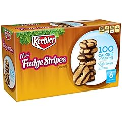 Keebler Right Bites Fudge Shoppe Mini Fudge Stripes 100 Calorie Packs, 6-Count Boxes (Pack of 6)