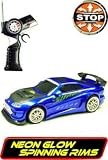 Remote Control RC Car Toyota Supra With Glow Neon Spinner Rims - 1:18 Scale