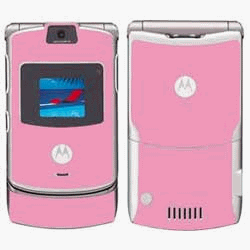 MP3 Player: MOTOROLA RAZR V3 (Simple Pack) Handy pink satin