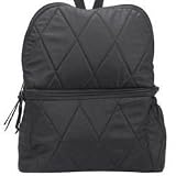 Faux Silk Back Pack - Black