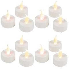 12 Flickering Candle Set Runs on Batteries Flickers Like a Real Candle Battery Operated Tealight Candles Flameless Candle Wedding Tea Light One Dozen Long Lasting Batterry Life