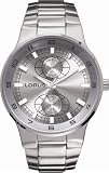 Lorus Mens Silvertone Bracelet Watch, LR2152, SPECIAL, Silver Colored Dial, 30 Meter