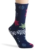 Hue Snowflake Fleece Slipper Sock