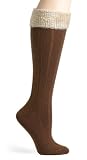 Hue Tipped Faux Shearling Knee Sock