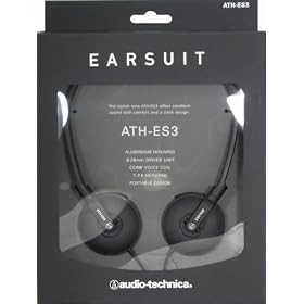 オーディオテクニカ ポータブルヘッドホン ATH-ES3 BK