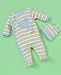 Little Me Baby Boy 2 Piece Stripe Elephant Footie