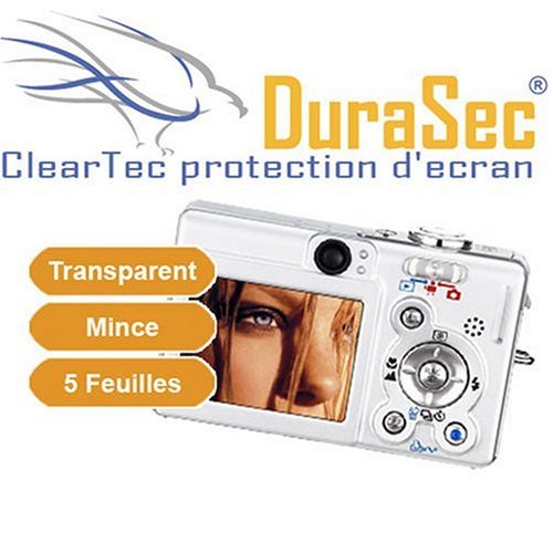 Zubeh&ouml;r: 5 x DuraSec ClearTec Displayschutzfolie f�r Panasonic Lumix DMC-FZ15