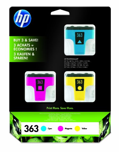 Heimkinosysteme: Hewlett Packard 363 CB333EE Tintenpatrone cya/mag/gelb 3er-Pack