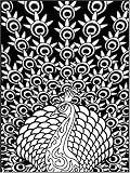 Cartoon Coloring Board: Peacock