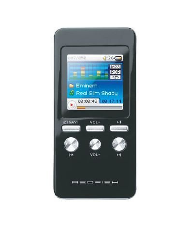 Speicherkarten: Redfish Slimline Tragbarer MP3-Player 1GB schwarz