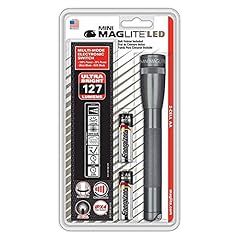 MAGLITE SP2209H 2-AA Cell Mini LED Flashlight with Holster, Gray