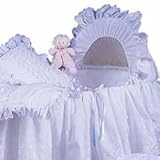 Little Angel Bassinet liner & hood - color white ribbon - Size 16x32