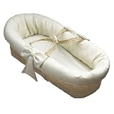 Waffle Pique Baby Moses Basket - Color Ecru