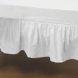 Standard Crib Solid Dust Ruffles - color white