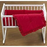 Primary Colors Cradle Bedding - Color Red - Size 15X33