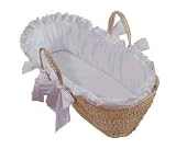Eyelet Moses Basket - Color ecru