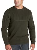 Nautica Jeans Mens Solid Chest Stripe Sweater