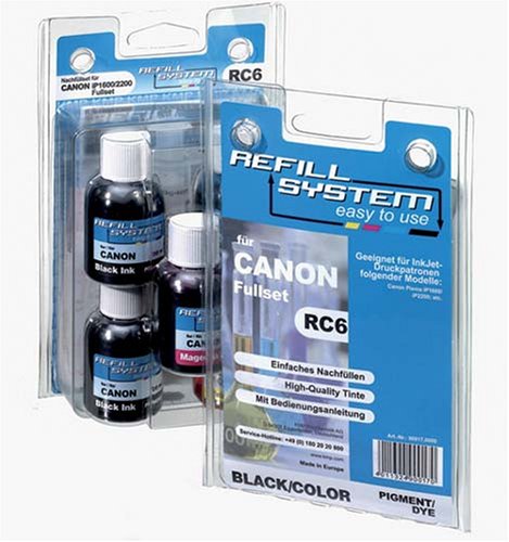 Kompaktanlagen: KMP Refillkit RC6 f�r Canon Pixma iP1600 / iP2200 Fullset