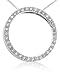 10k White Gold Classic Diamond Circle Pendant (1/4 cttw, I-J Color, I2-I3 Clarity)