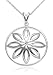 Sterling Silver Open Circle Flower Pendant