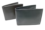 Nautica Genuine Leather Bi-Fold Wallet w/ Free Wood Gift Box