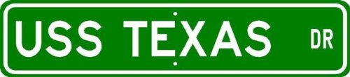 USS TEXAS Street Sign - Navy