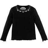 long-sleeved faux-crystal tee