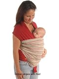 Moby D Baby Carrier-Woven Pale Stripes w/Red