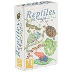Reptile and Amphibian Standard Poker Playing Card Deck featuring Turtle, Snake, Lizard, Frog, Chamelean, Gecko