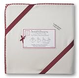 SwaddleDesigns Organic Ultimate Receiving Blanket  - Natural with Strawberry Trim