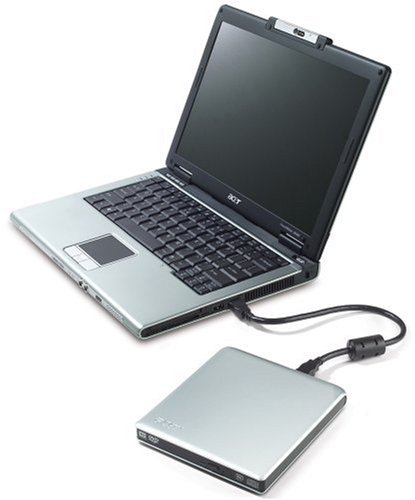 Elektronik und Foto: Acer TravelMate 3043WTMi 12.1 Zoll WXGA Notebook (Intel Core 2 Duo T5500, 1.66GHz, 512MB RAM, 120GB HDD, ext. Double Layer DVD+/-RW Brenner/ DVD-RAM, Intel GMA 950, Windows XP Prof)