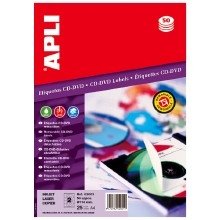 Elektronik und Foto: APLI� CD/DVD-Etiketten, weiss, für Inket, Laser und Kopierer