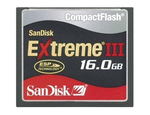 Festplatten: Sandisk Compact Flash Extreme III (CF) Speicherkarte 16 GB (Retailverpackung)