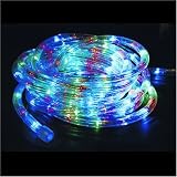 Christmas Decorated Silver tree White 8M LED Multicolour Christmas Rope Light