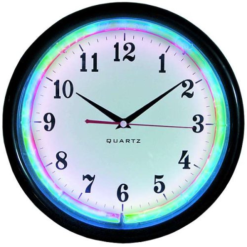 MP3 Player: McFun Wanduhr Plasma Time 29cm mit Multicolor Plasma-Leuchtring