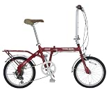 Coleman(コールマン) 折りたたみ自転車 シャイニングレッド FOLDING CRUASER FD186（3303）