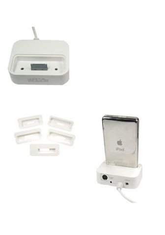 Audio und Video: UC-19 USB Dockingstation mit Netzteil f�r iPod Nano, mini, Video 30GB, Video 60GB, 20GB, 30GB, 40GB - mit austauschbaren Docks