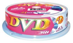 Zubeh&ouml;r: 1x25 RiDATA DVD-RW 4,7GB 4x Speed, Cakebox