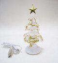 Christmas Decorated Silver tree White USB Light up Christmas Tree