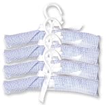 Blue Gingham Padded Hangers- Set of 4