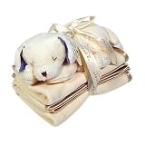 3 Spill Cloths with Lavender Lab Plush - Natural