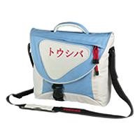 TV Ger&auml;te: Toshiba Shoulder Bag Notebook Tasche Polyester hellblau/hellgrau hellblau/hellgrau