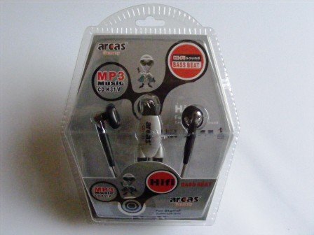 Kompaktanlagen: Kopfh�rer 3,5mm Klinke mit Lautst�rkeregler f�r MP3 CD Player von ARCAS GERMANY