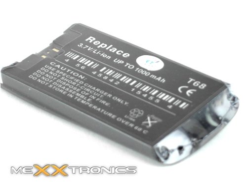 Elektronik und Foto: Akku f�r Sony Ericsson T68 schwarz Li-Ion, Lithium-Ionen, passgenau, 1000 mAh, Ersatz-Akku, Accu, Ersatzakku, Handy