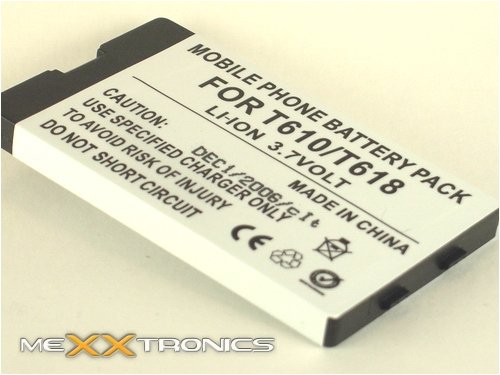 Elektronik und Foto: Akku f�r Sony Ericsson T630 passgenau, Li-Ion, Lithium-Ionen, 1100 mAh Ersatz-Akku, Accu, Ersatzakku, Handy