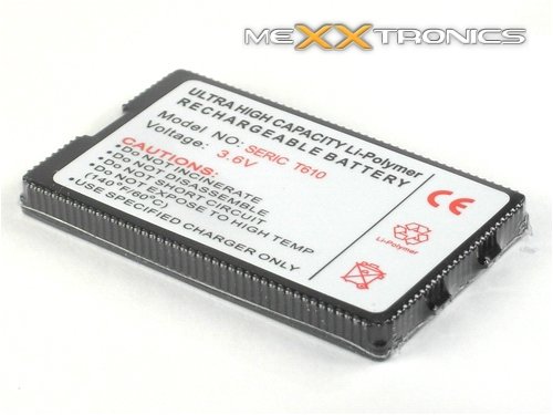 Elektronik und Foto: Akku f�r Sony Ericsson T616 passgenau, Li-Po, Lithium-Polymer, 1100 mAh Ersatz-Akku, Accu, Ersatzakku, Handy
